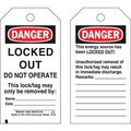 Brady Brady Lockout Tag- Danger Locked Out Do Not Operate, 2 Sided, Polyester, 25/Pack 66066
